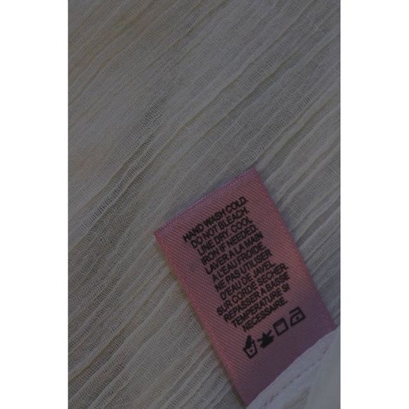 Calypso Saint Barth Womens Crochet Plisse Off Shoulder Top Blouse White Small - Picture 6 of 7